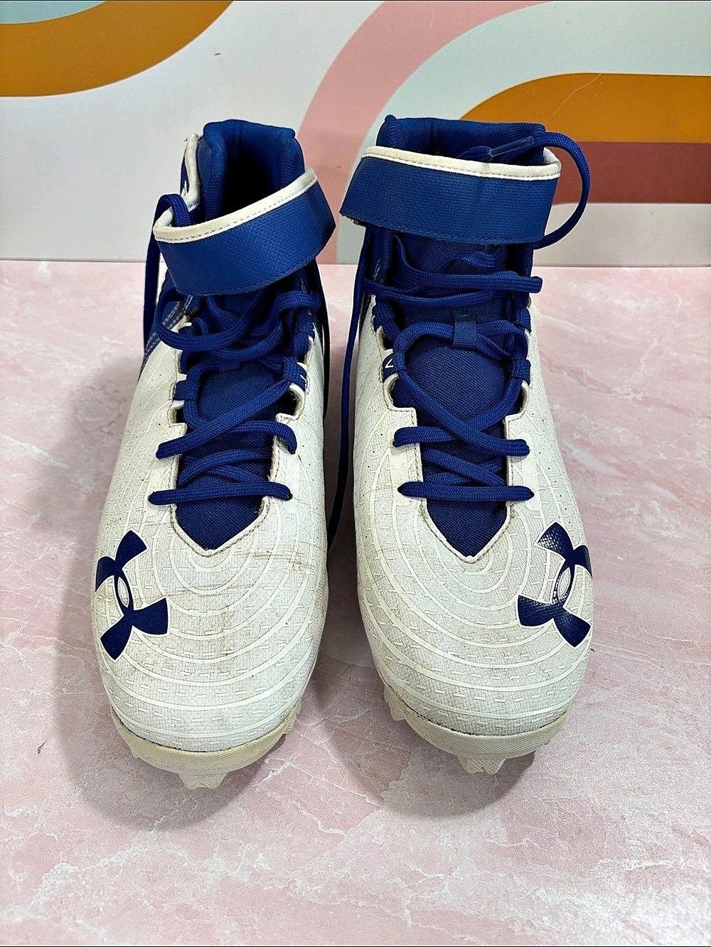 Under Armour Spawn 2 Men's Blue & White US 12 Athletic Shoes